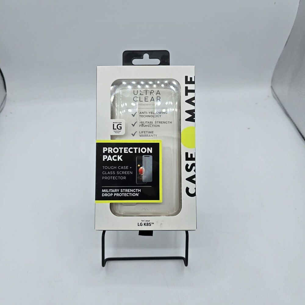 Case-Mate Tough Case + Glass Screen Protector for LG K40 - Clear